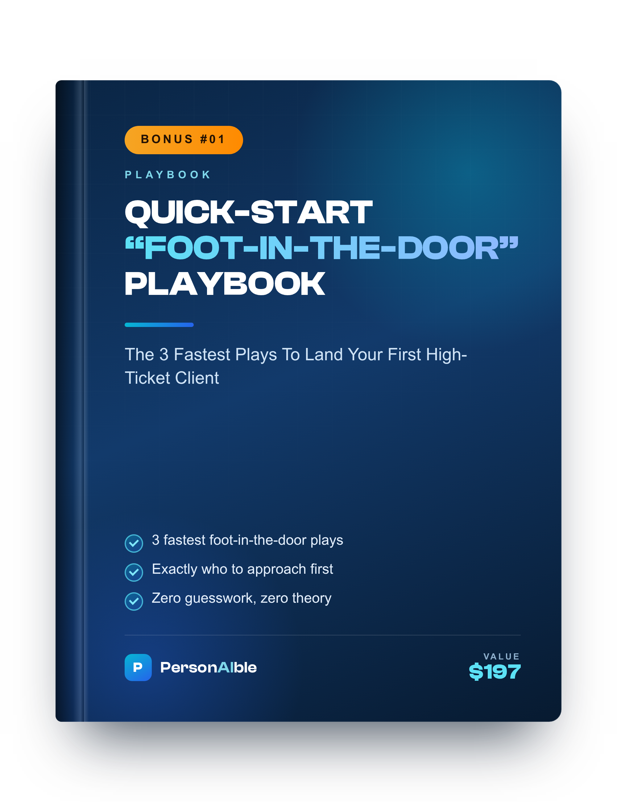 Bonus 1 eCover: Quick-Start Foot-In-The-Door Playbook