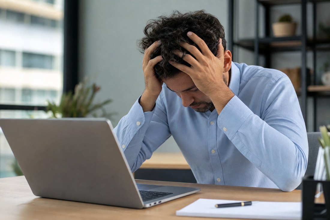 A marketer looking at an inbox of ignored cold emails